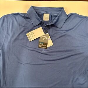 Callaway Men's Striped Blue Polo